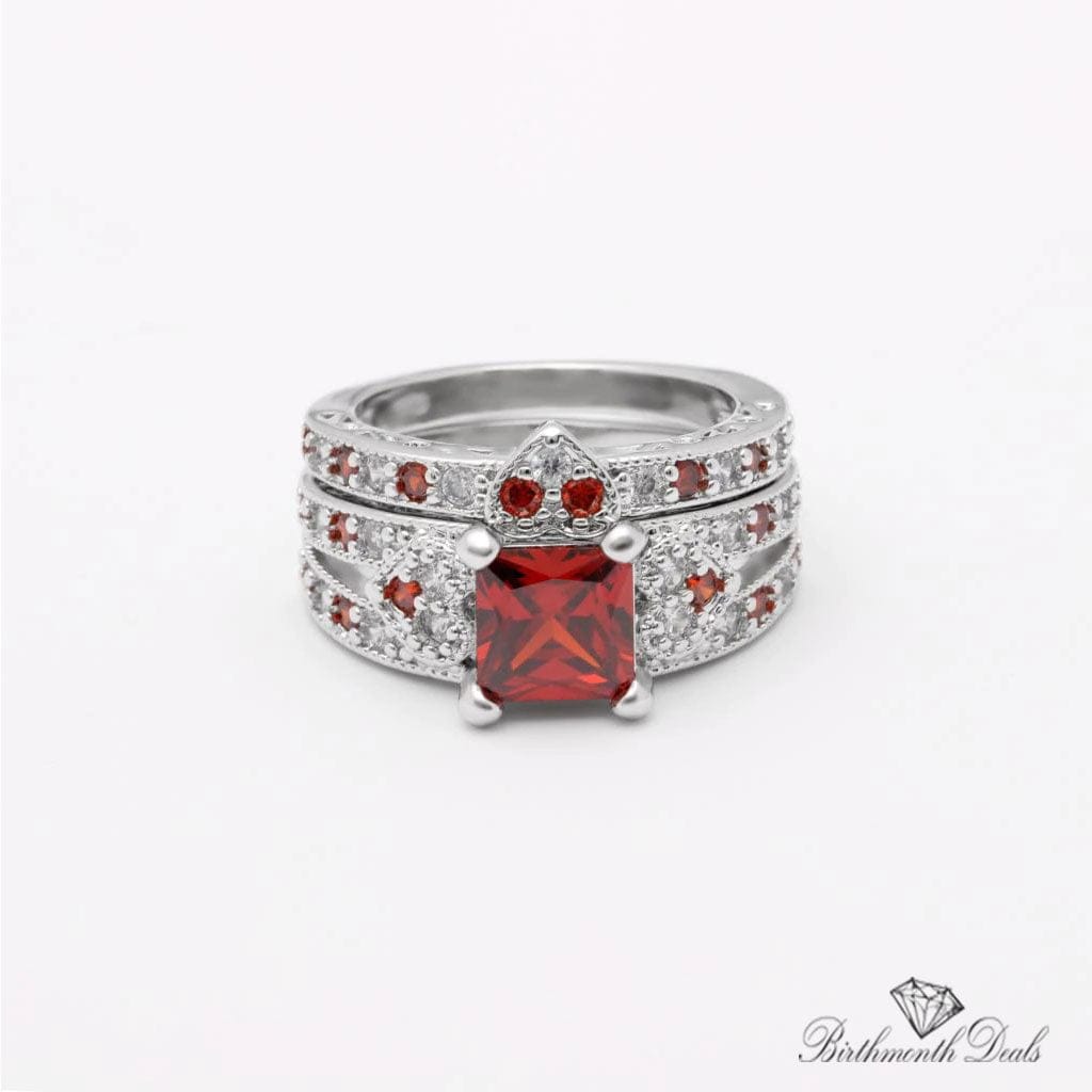 July Ruby Birthstone Stacking Ring - Birthmonth Deals
