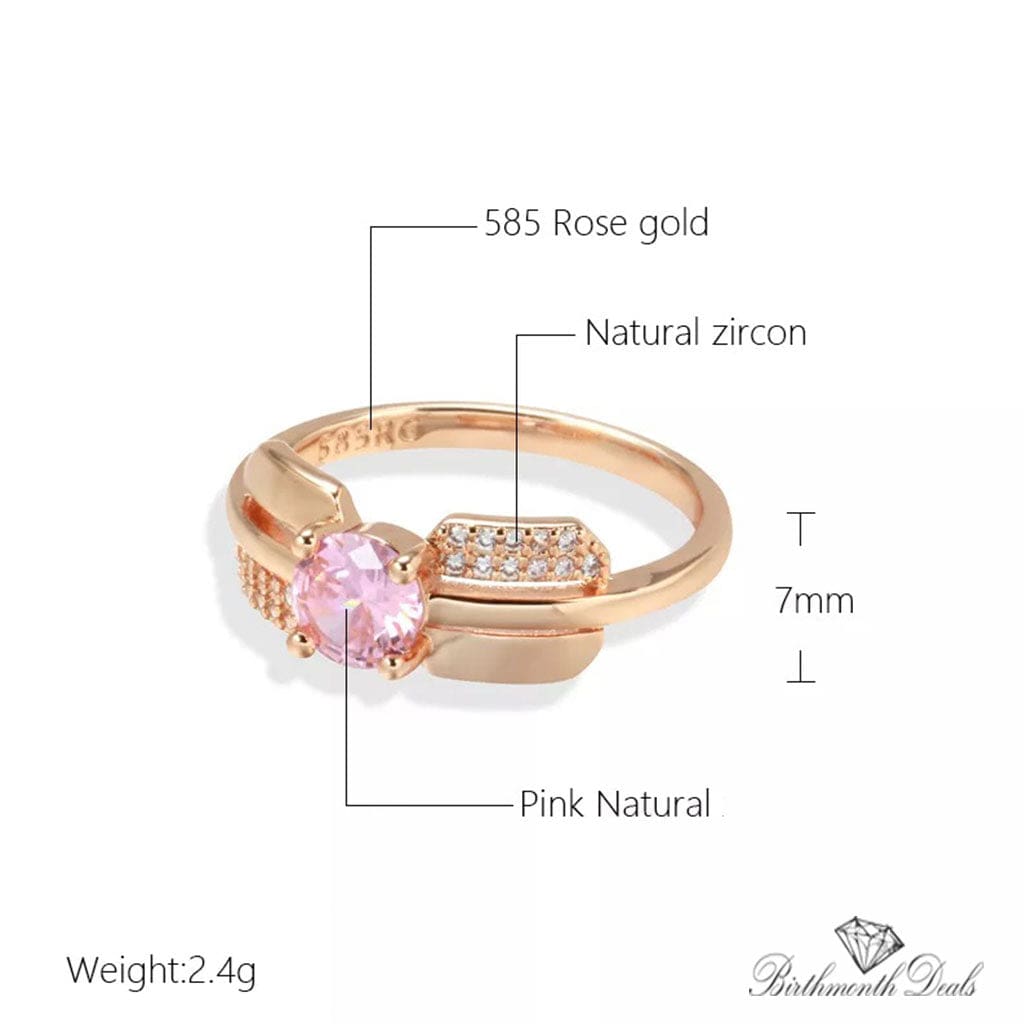 October Tourmaline Birthstone Ring - Birthmonth Deals