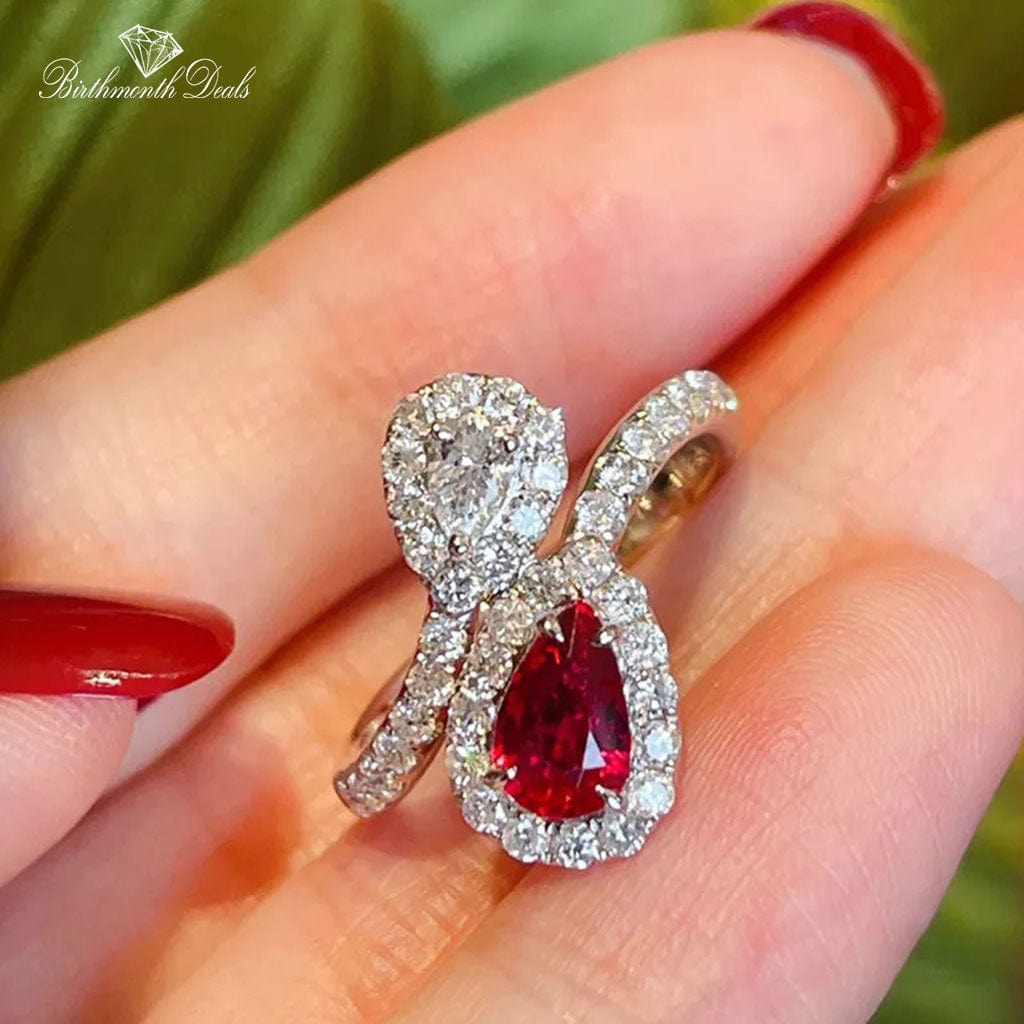 July Ruby Birthstone Ring - Birthmonth Deals