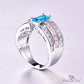 March Aquamarine Birthstone Ring - Birthmonth Deals