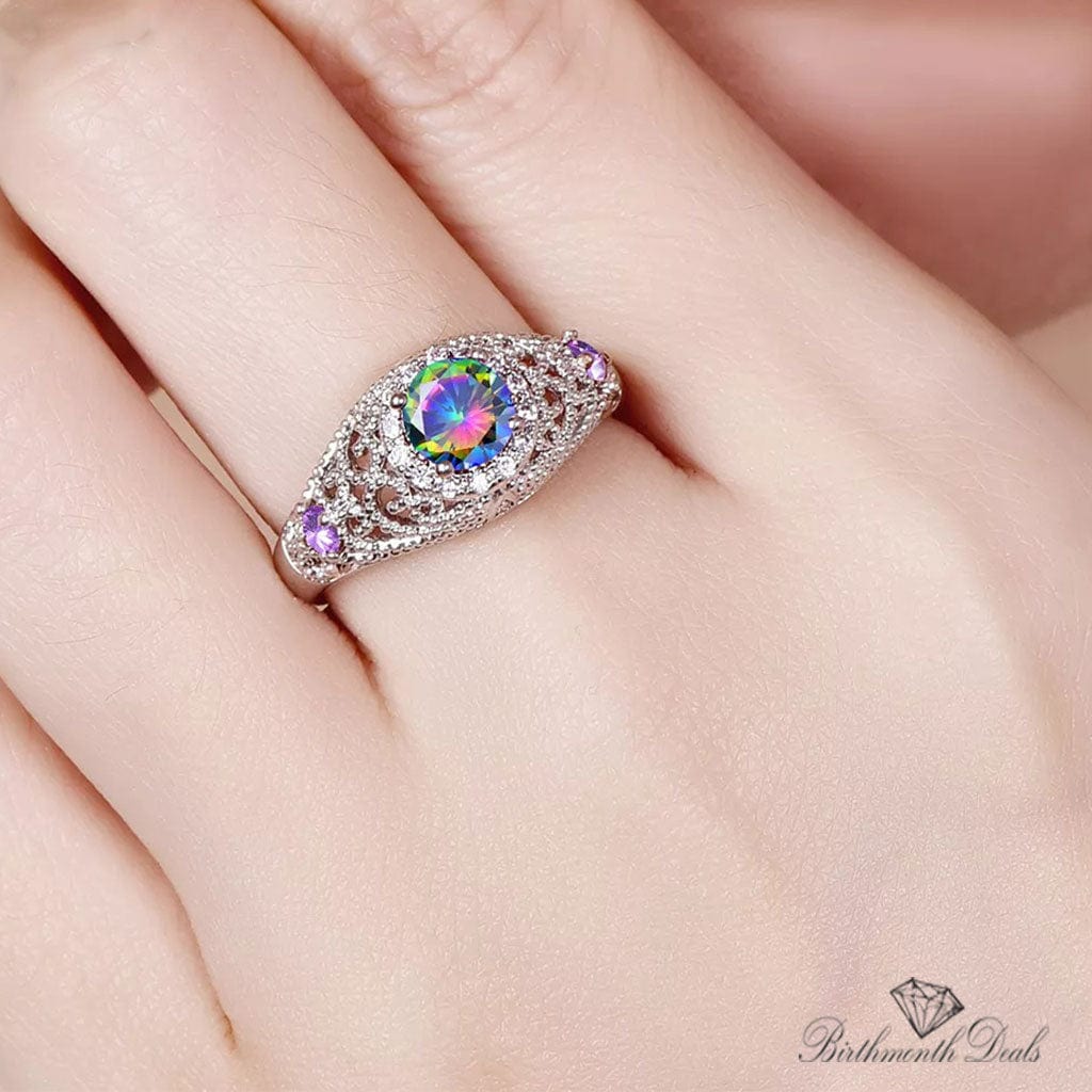 June Alexandrite Birthstone Ring - Birthmonth Deals