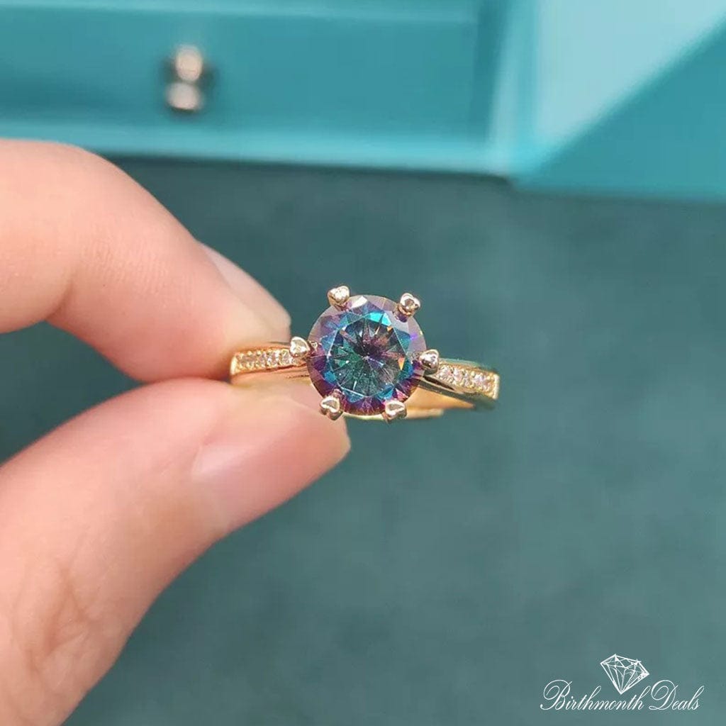 June Alexandrite Birthstone Ring - Birthmonth Deals