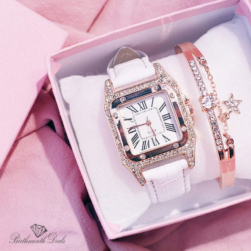 April Diamond Birthstone Watch - Birthmonth Deals