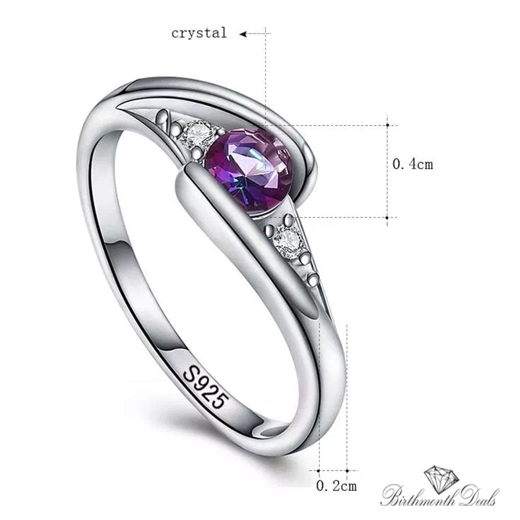 June Alexandrite Birthstone Ring - Birthmonth Deals