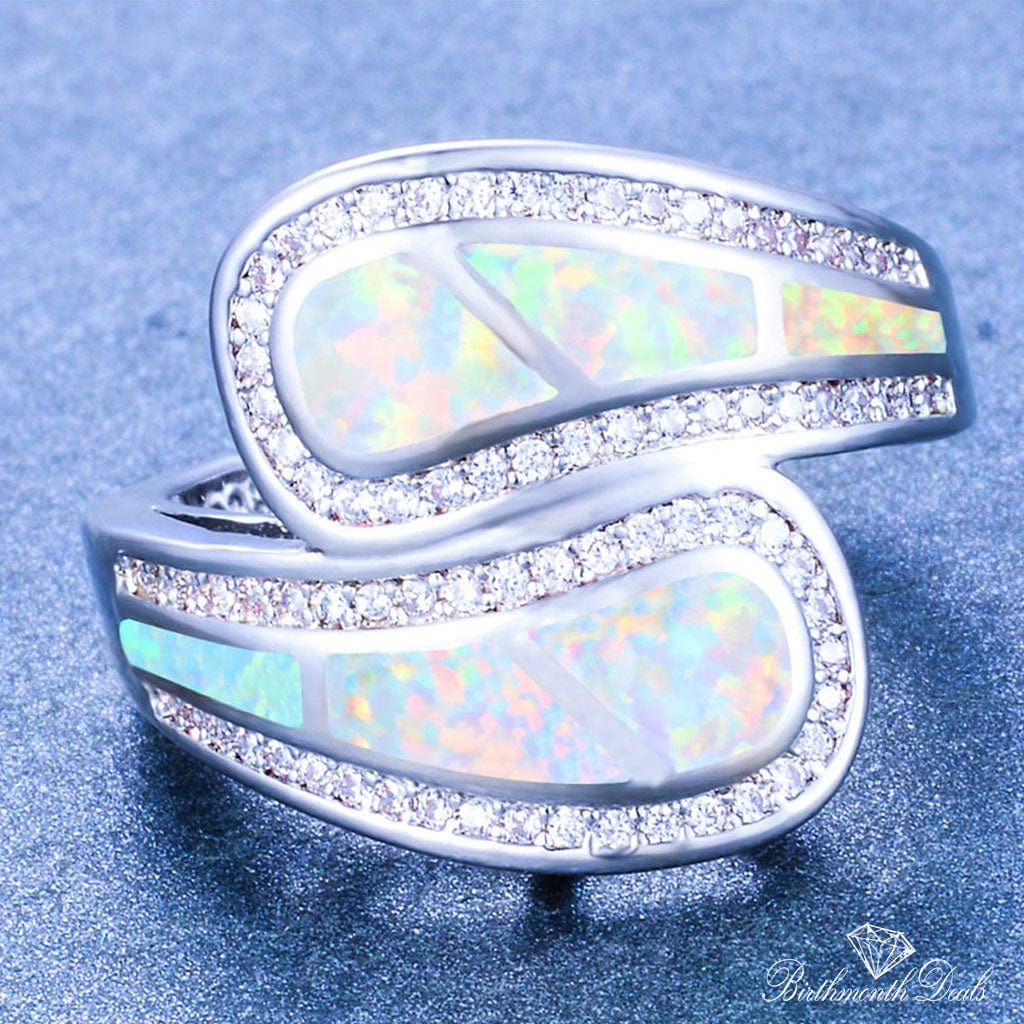 October Opal Birthstone Ring - Birthmonth Deals