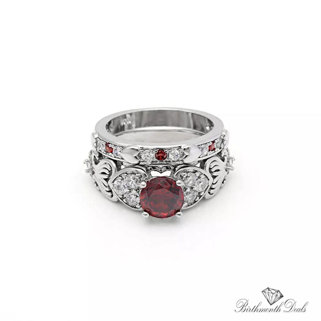 July Ruby Birthstone Stacking Ring - Birthmonth Deals