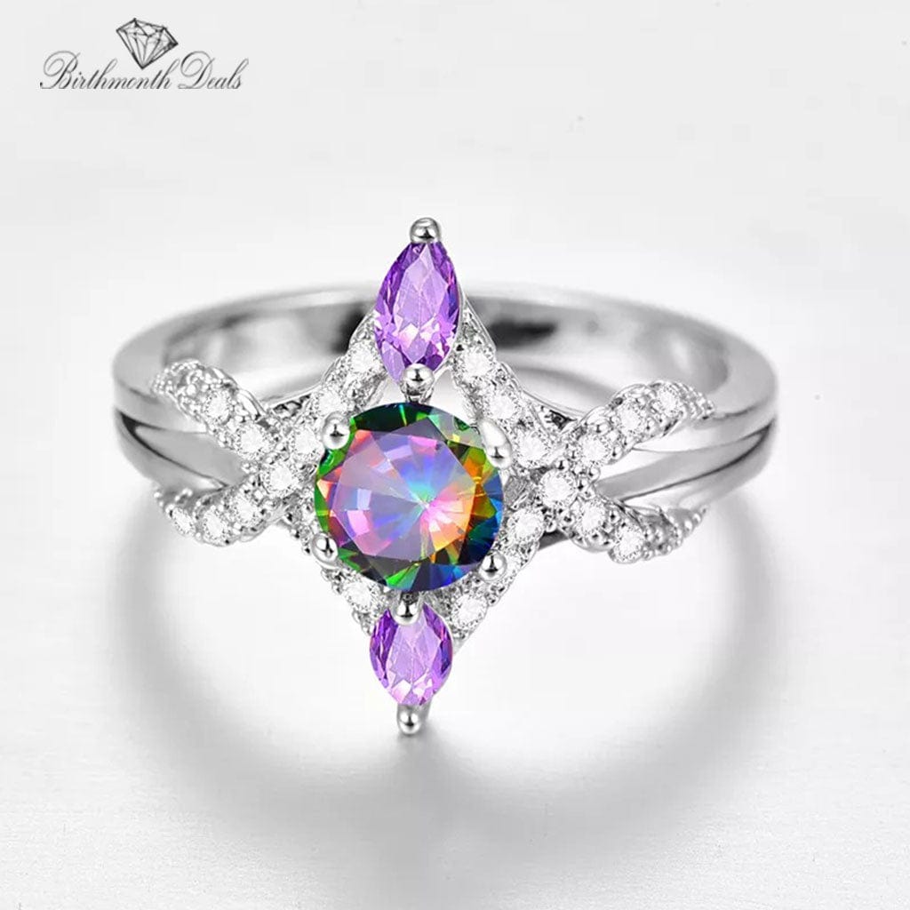 June Alexandrite Birthstone Ring - Birthmonth Deals