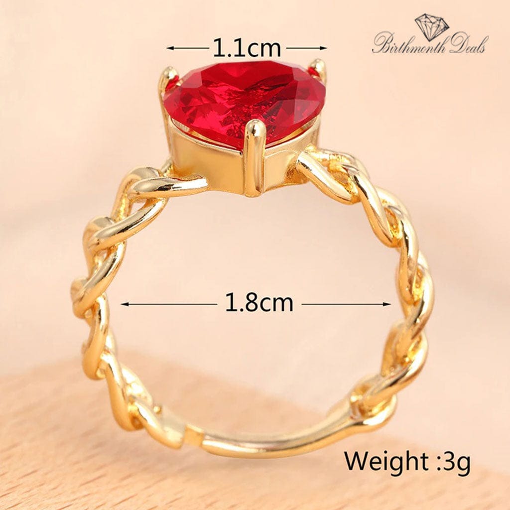 July Ruby Birthstone Ring - Birthmonth Deals