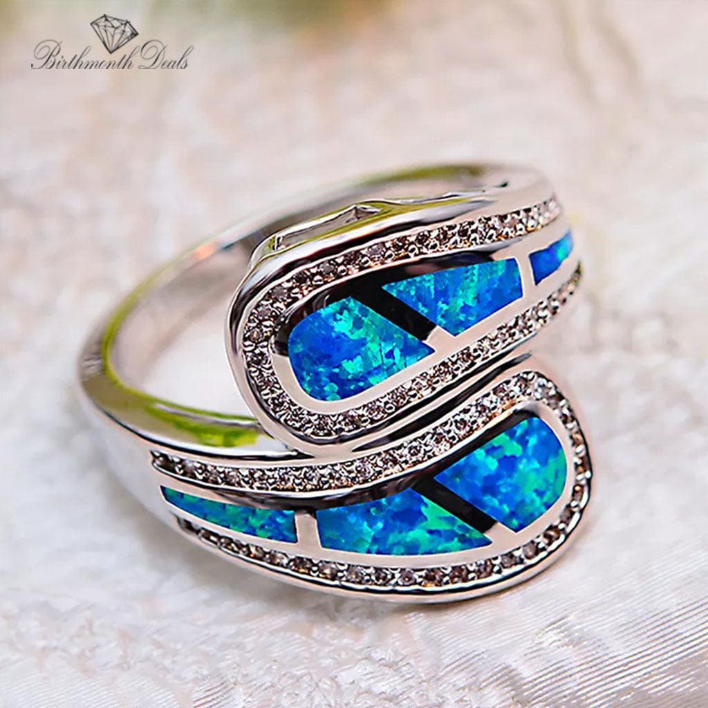 October Opal Birthstone Ring - Birthmonth Deals