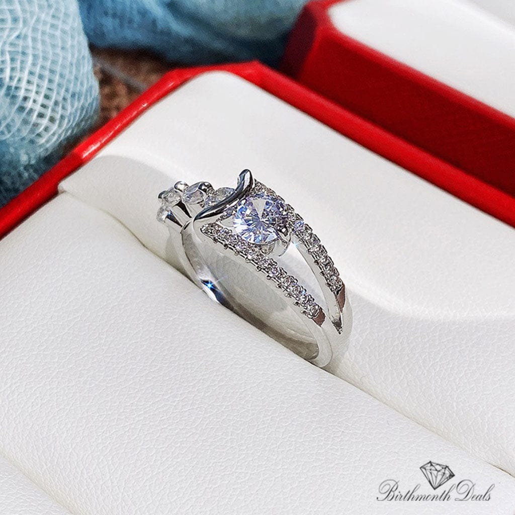 April Diamond Birthstone Ring - Birthmonth Deals