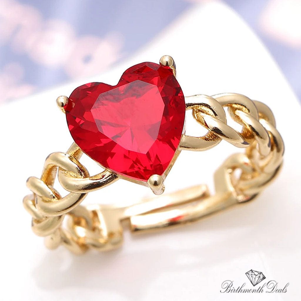 July Ruby Birthstone Ring - Birthmonth Deals