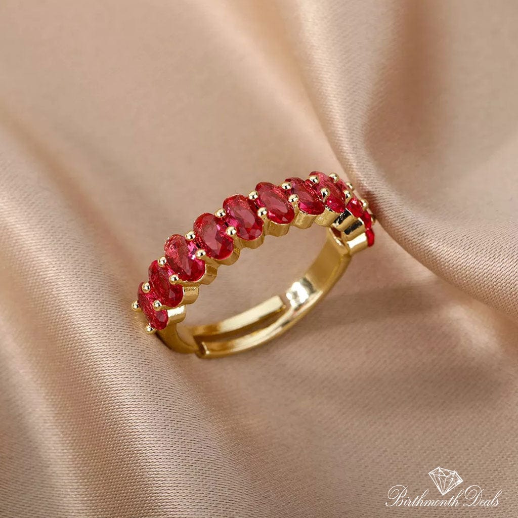 July Ruby Birthstone Ring - Birthmonth Deals