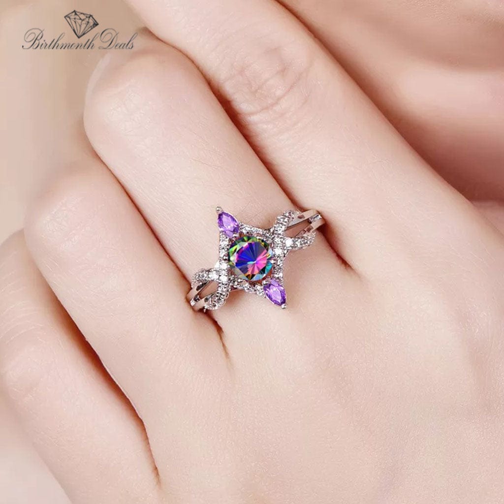 June Alexandrite Birthstone Ring - Birthmonth Deals