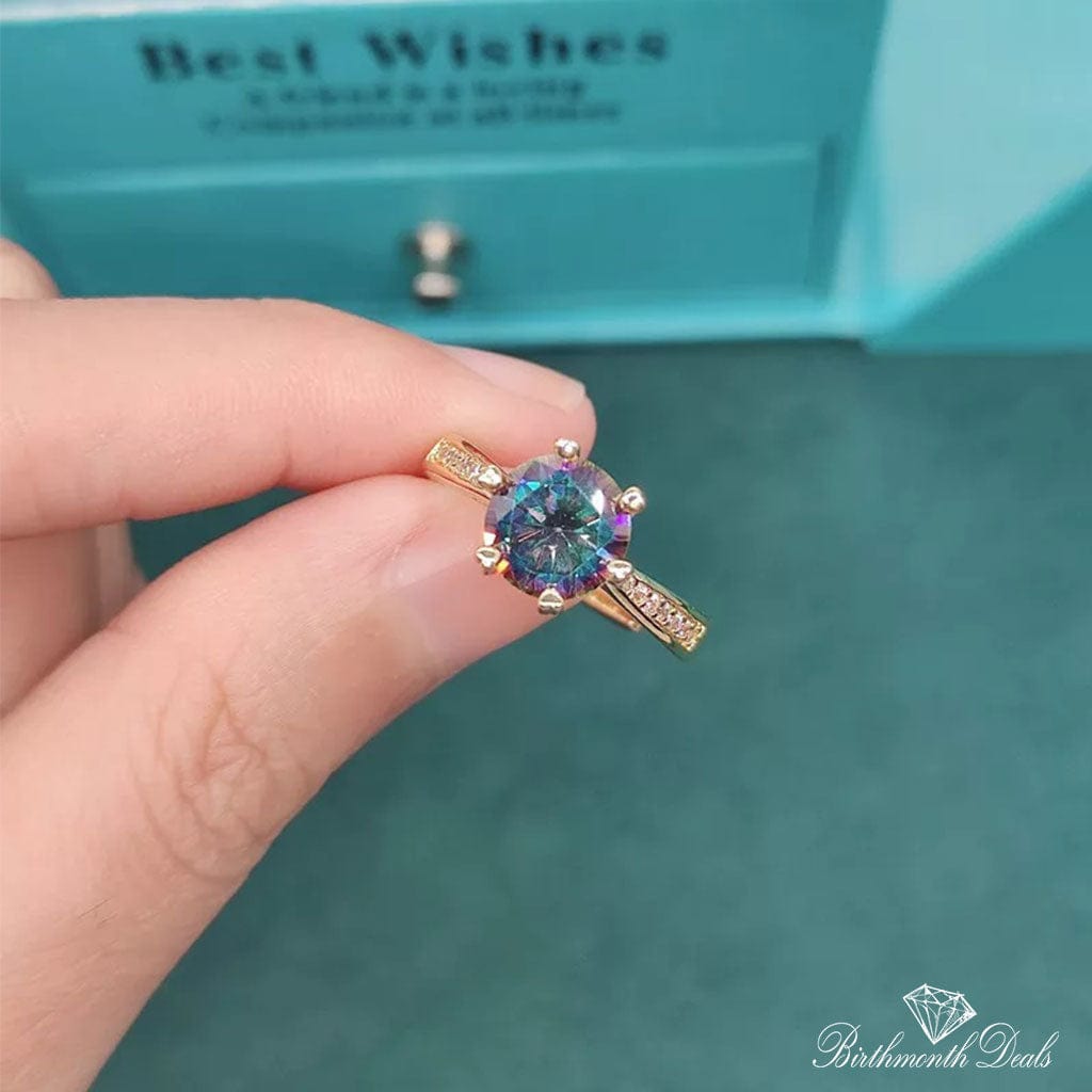 June Alexandrite Birthstone Ring - Birthmonth Deals