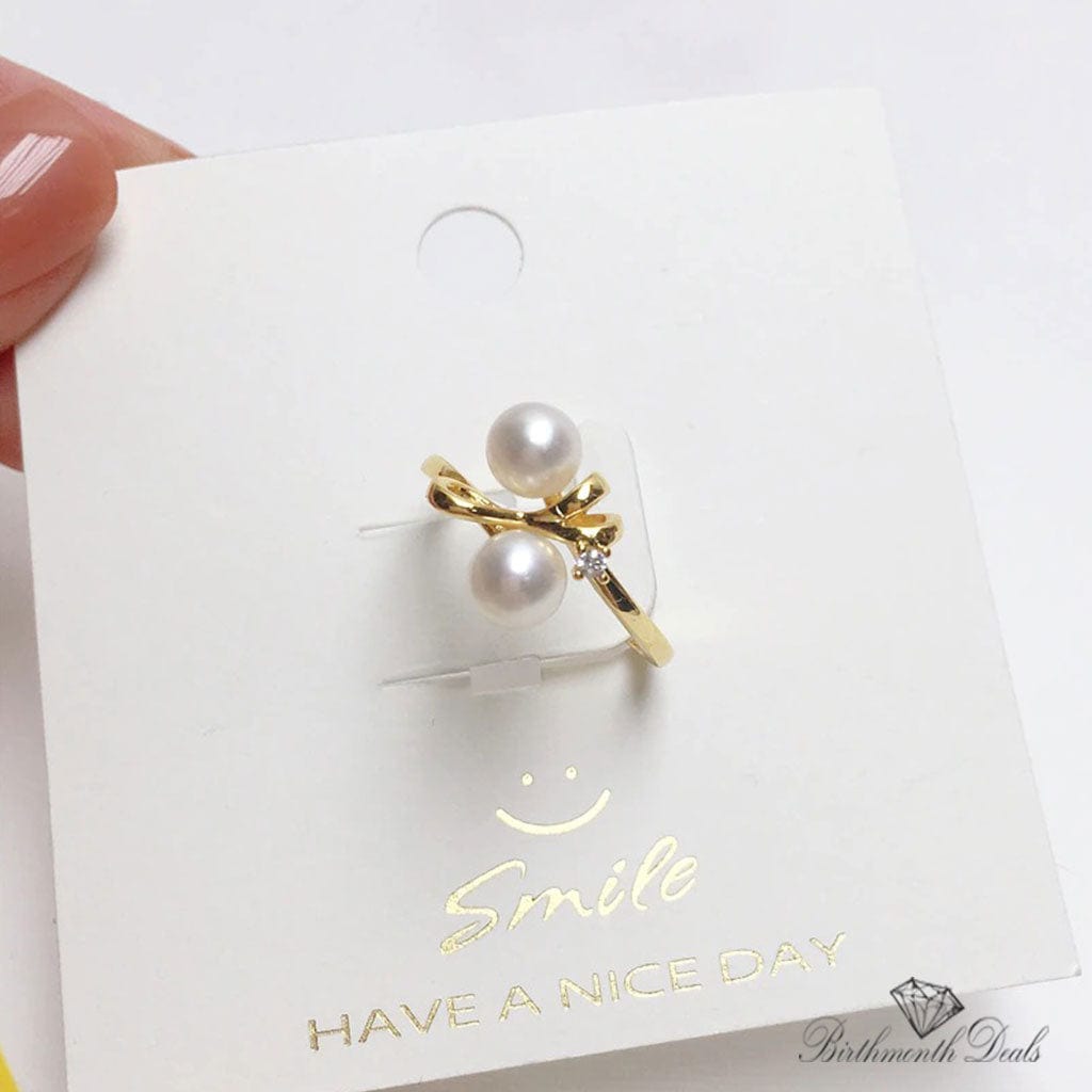 June Pearl Birthstone Ring - Birthmonth Deals