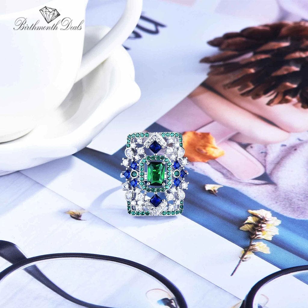 May Emerald Birthstone Ring - Birthmonth Deals