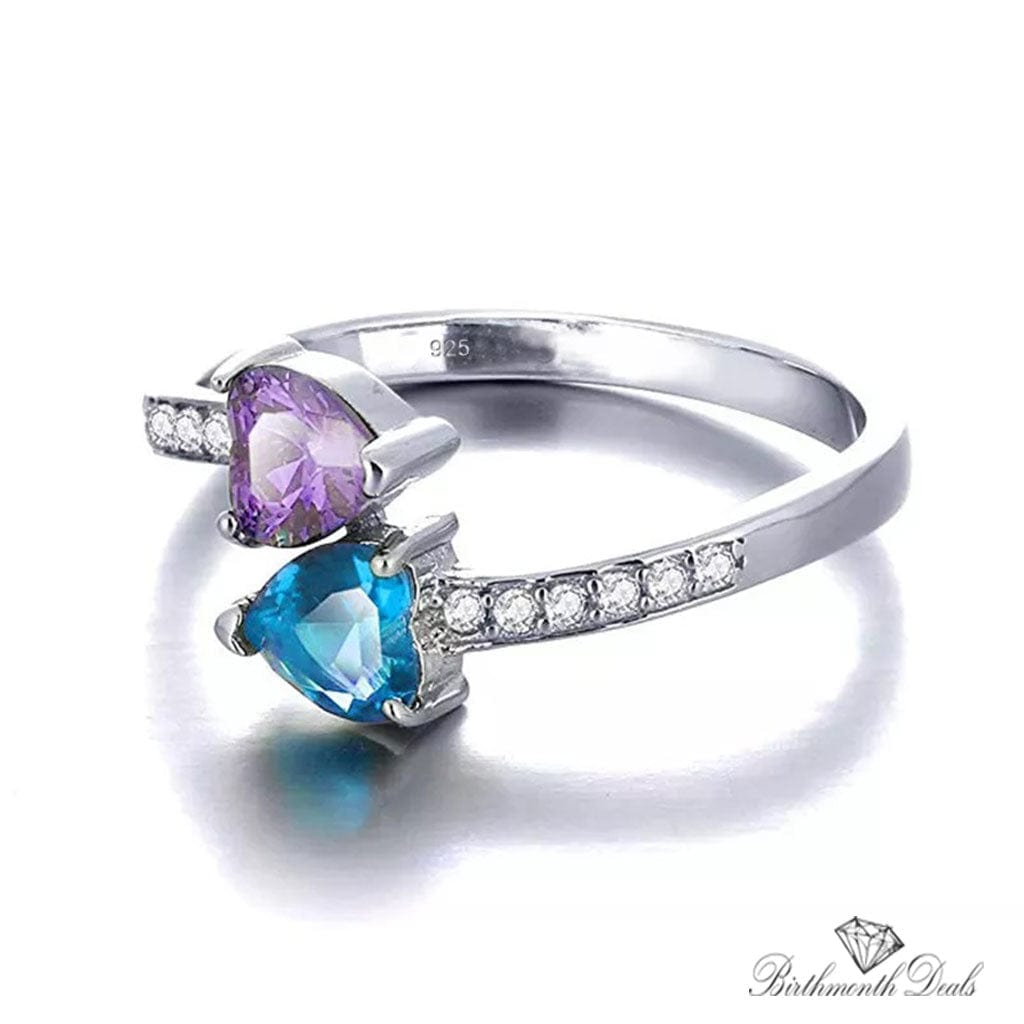 March Aquamarine Birthstone Ring - Birthmonth Deals