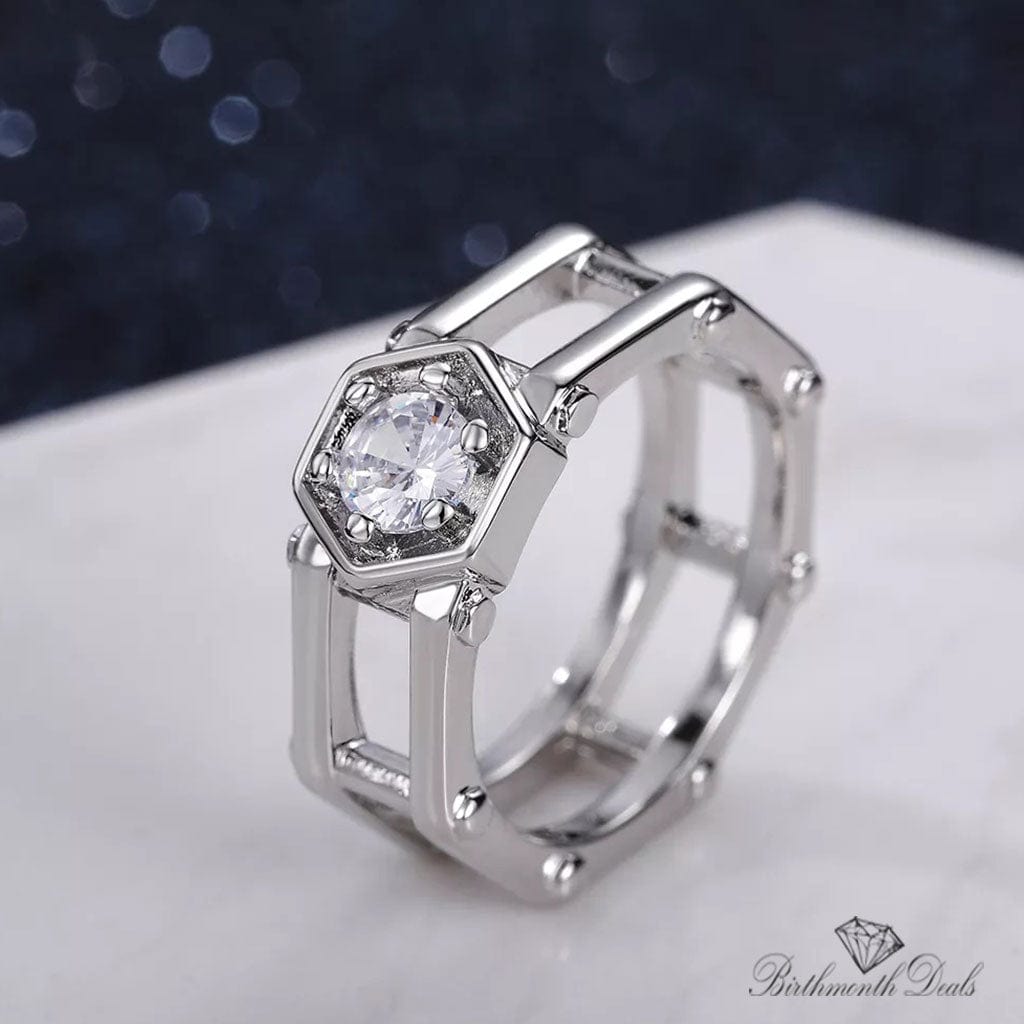 April Diamond Birthstone Ring - Birthmonth Deals