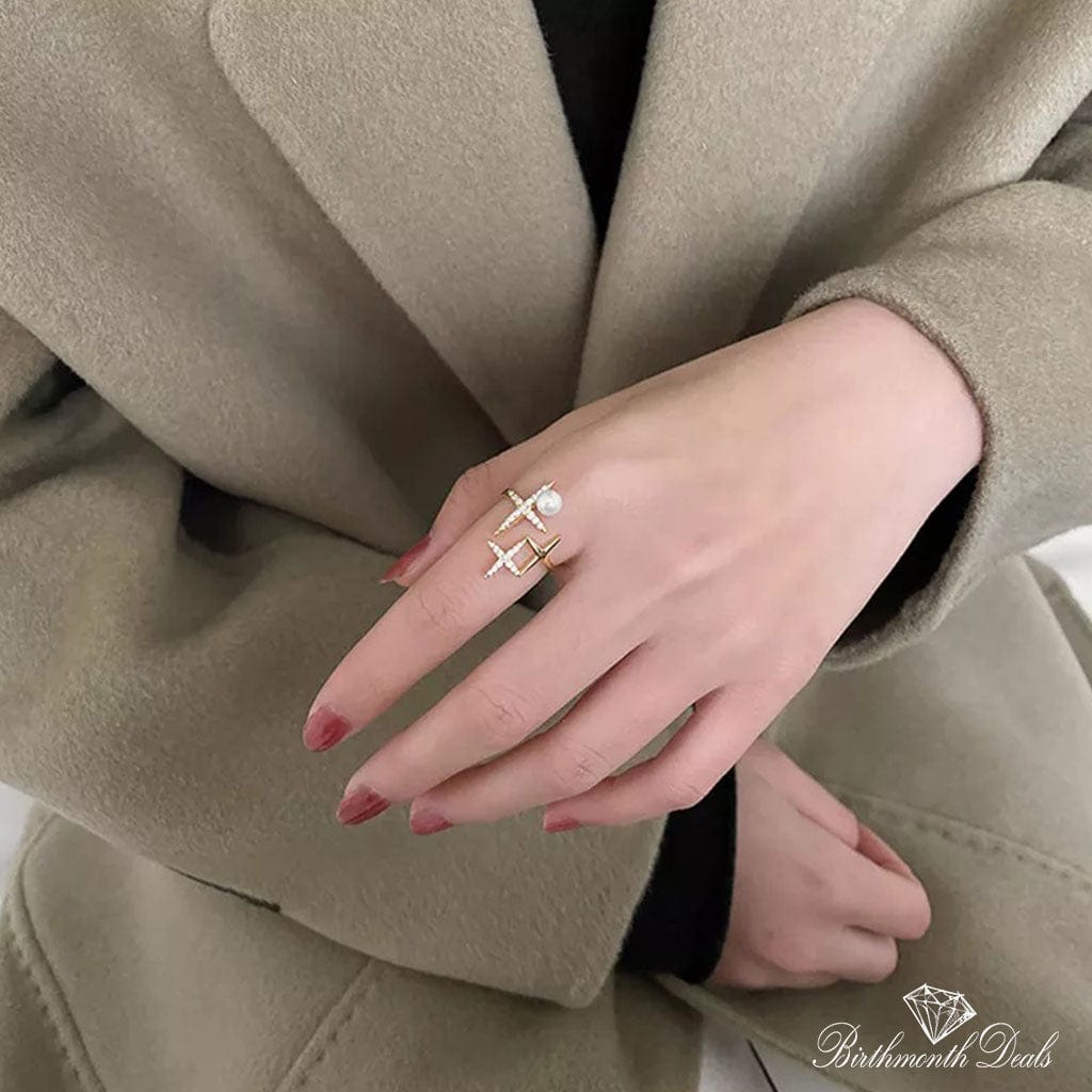 June Pearl Birthstone Ring - Birthmonth Deals