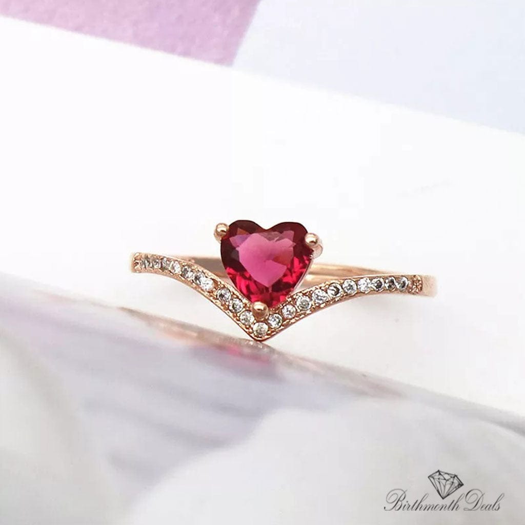 July Ruby Birthstone Ring - Birthmonth Deals