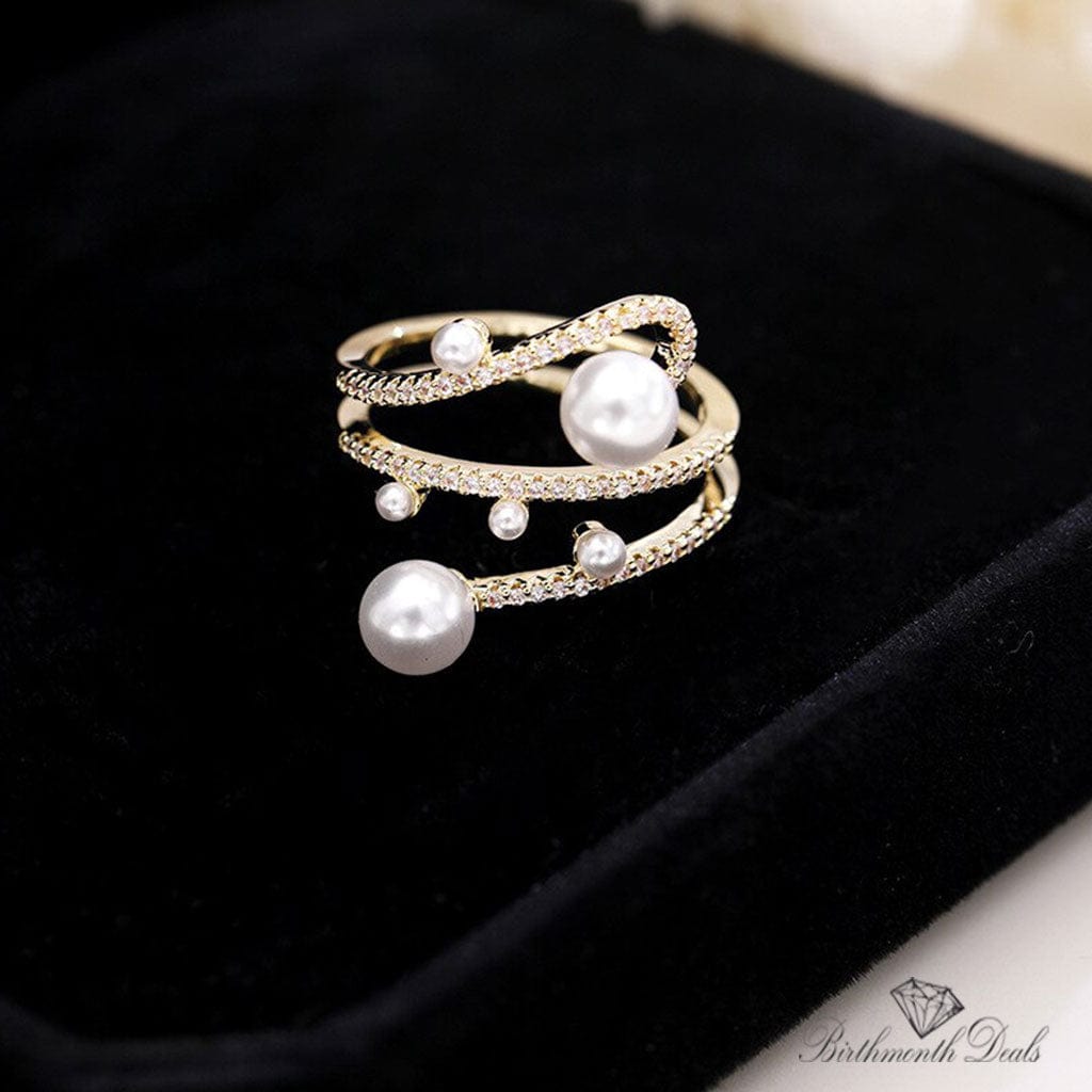 June Pearl Birthstone Ring - Birthmonth Deals