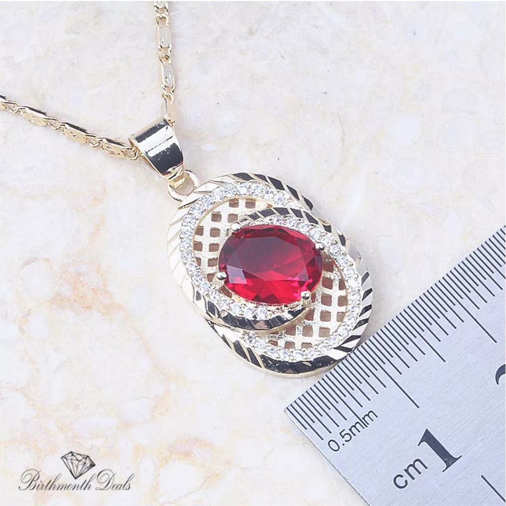 July Ruby Birthstone Jewelry Set - Birthmonth Deals