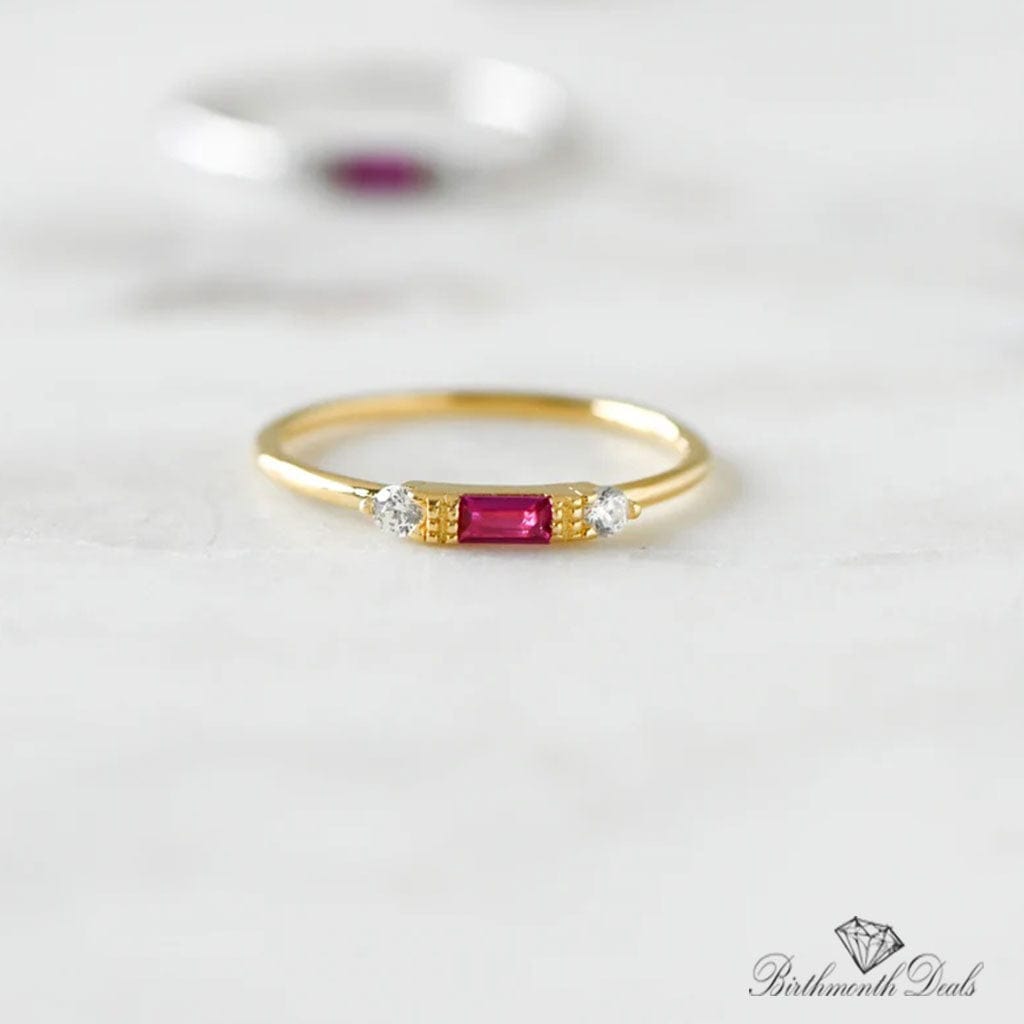 July Ruby Birthstone Ring - Birthmonth Deals