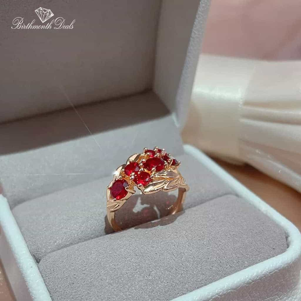 July Ruby Birthstone Ring - Birthmonth Deals