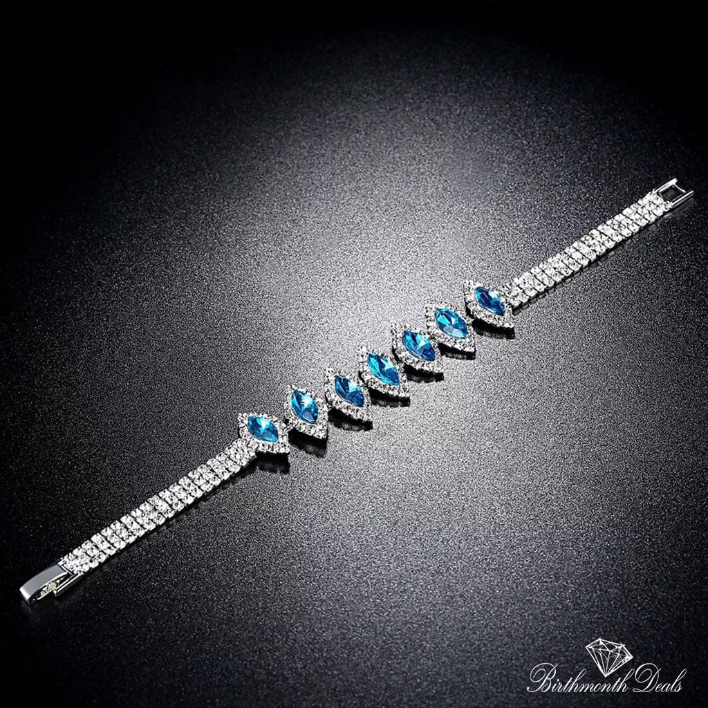 March Aquamarine Birthstone Bracelet - Birthmonth Deals