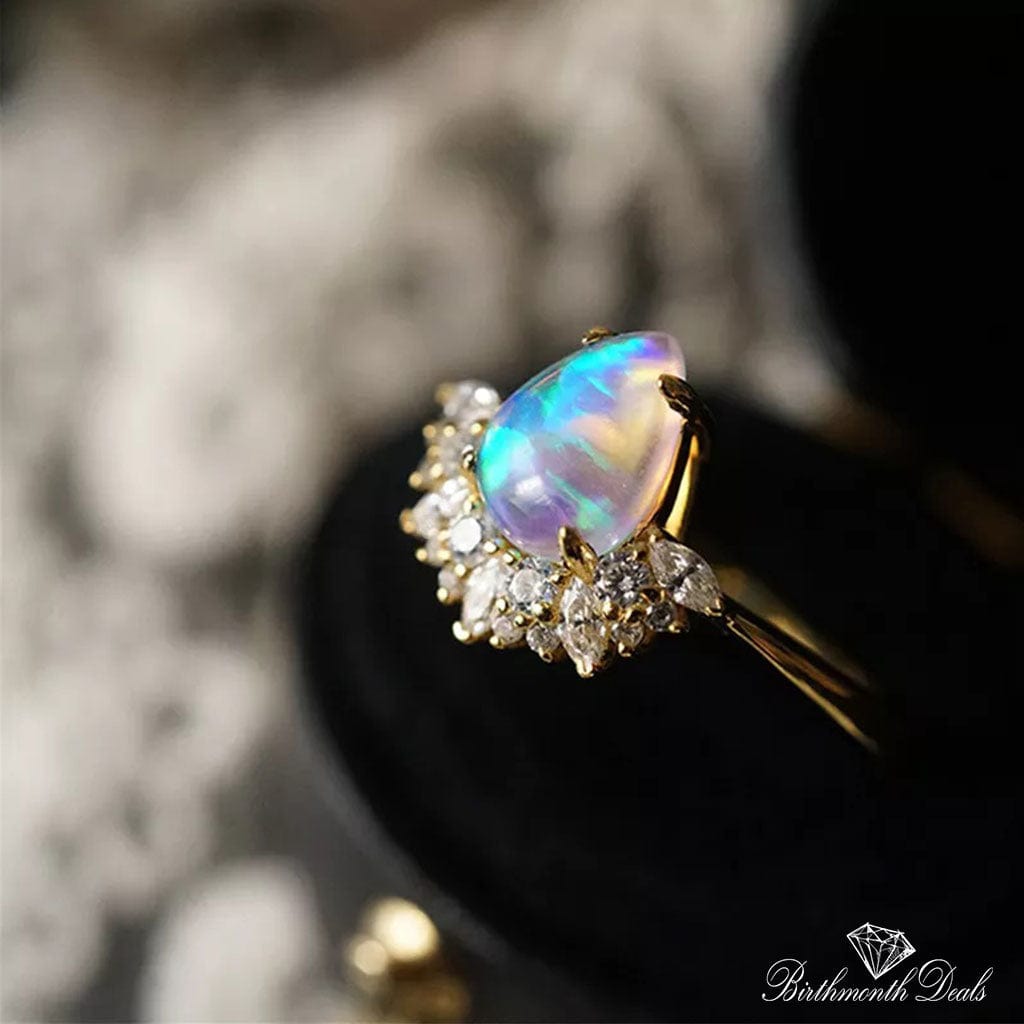 October Opal Birthstone Ring - Birthmonth Deals