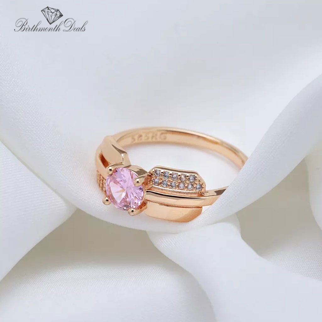 October Tourmaline Birthstone Ring - Birthmonth Deals