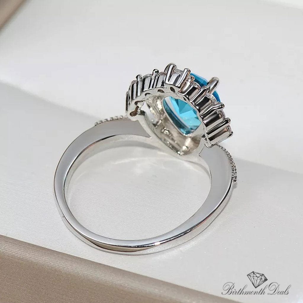 March Aquamarine Birthstone Ring - Birthmonth Deals