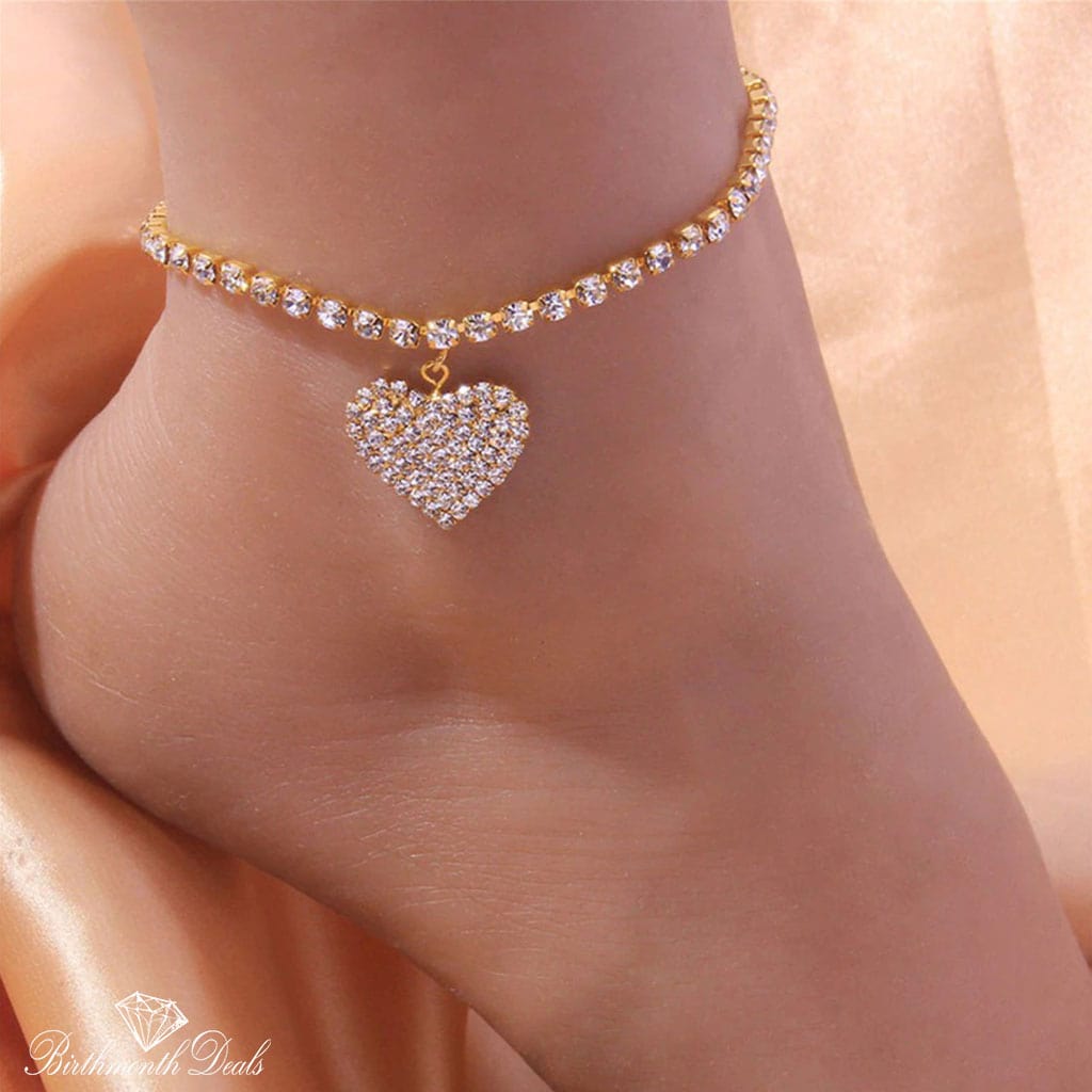 April Diamond Birthstone Anklets - Birthmonth Deals