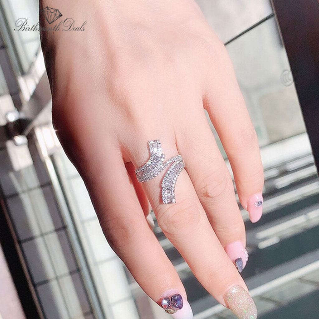 April Diamond Birthstone Ring - Birthmonth Deals