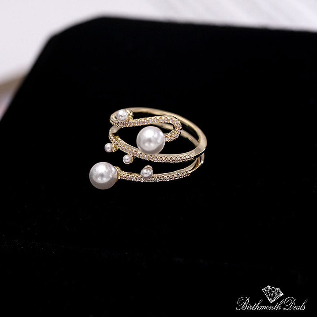 June Pearl Birthstone Ring - Birthmonth Deals