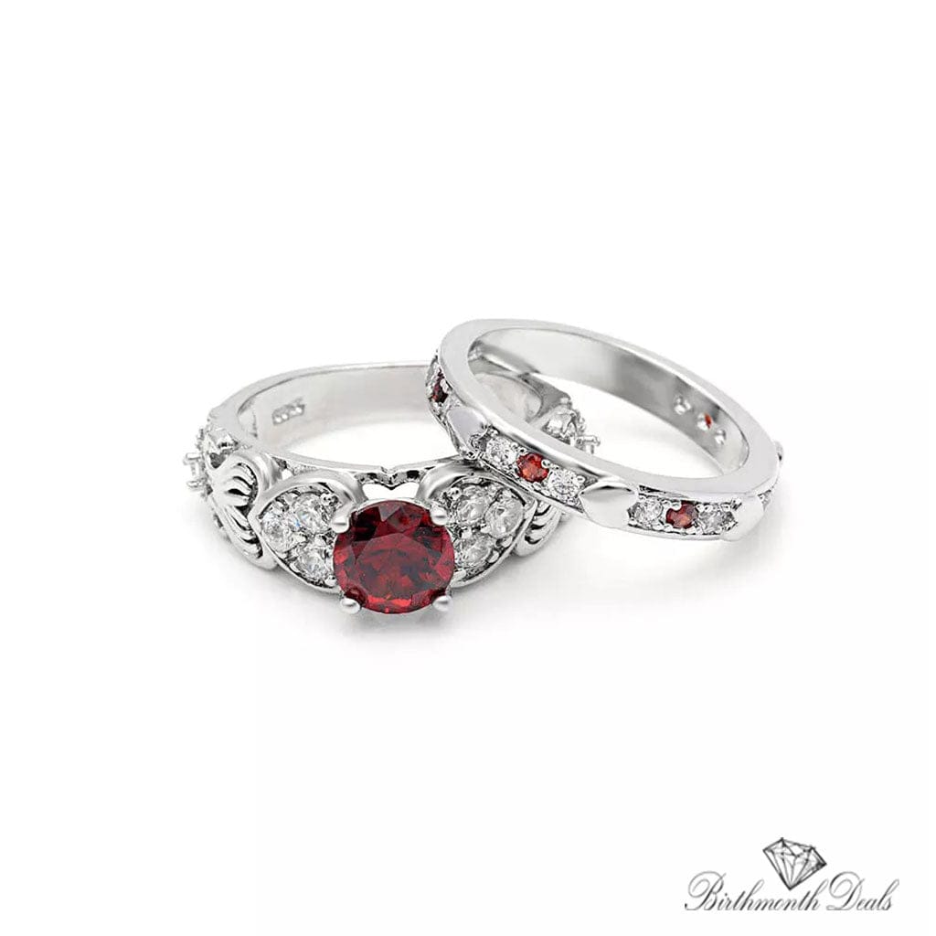 July Ruby Birthstone Stacking Ring - Birthmonth Deals