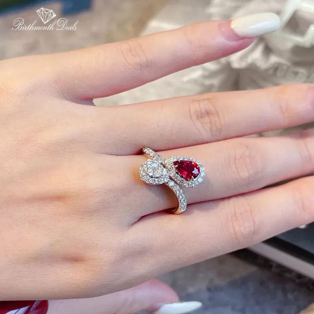 July Ruby Birthstone Ring - Birthmonth Deals