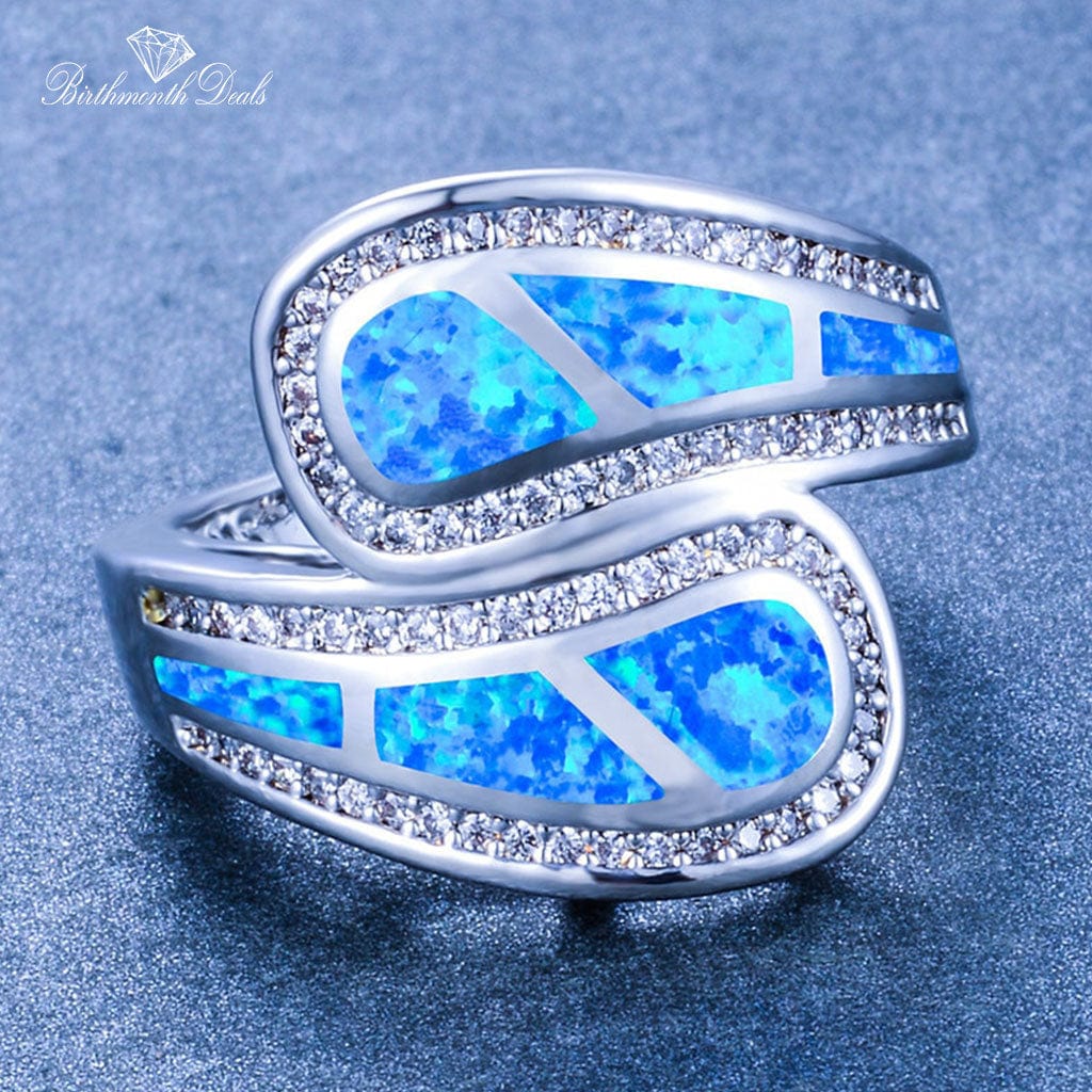 October Opal Birthstone Ring - Birthmonth Deals