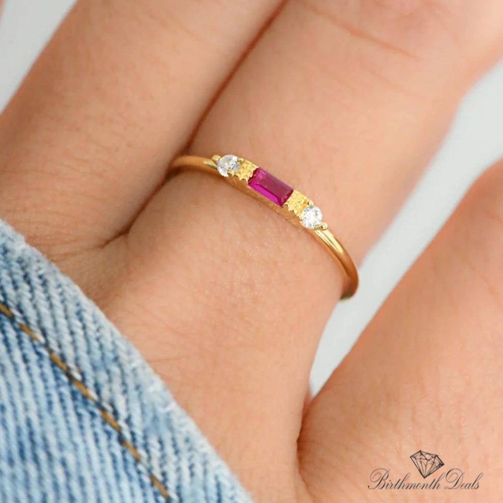 July Ruby Birthstone Ring - Birthmonth Deals