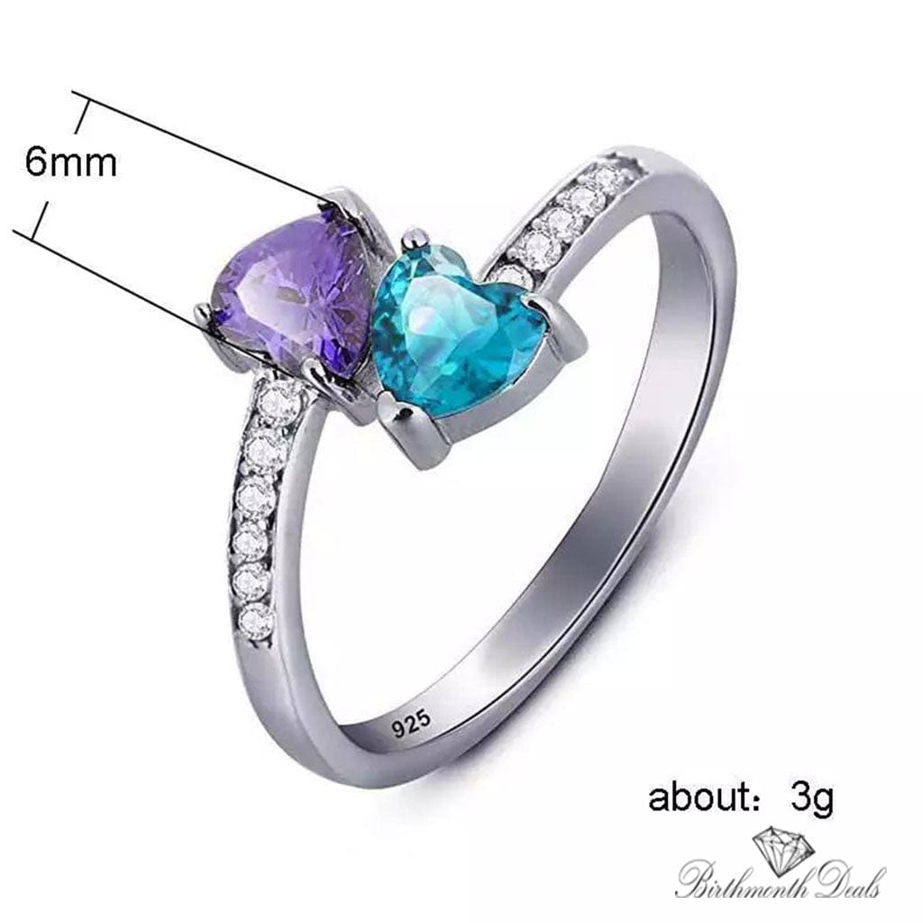 March Aquamarine Birthstone Ring - Birthmonth Deals