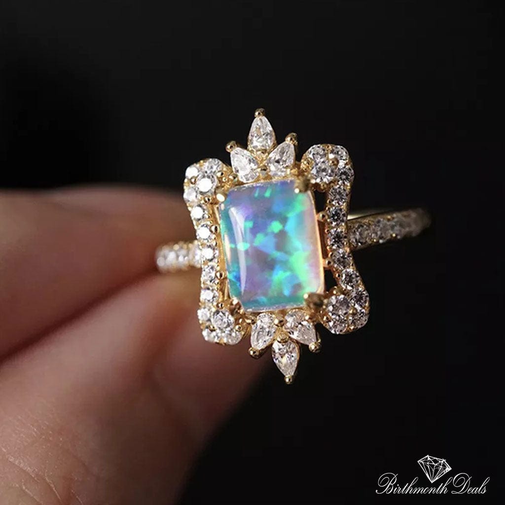 October Opal Birthstone Ring - Birthmonth Deals