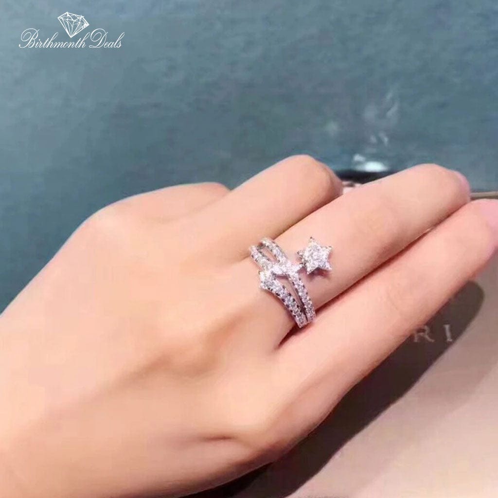 April Diamond Birthstone Ring - Birthmonth Deals