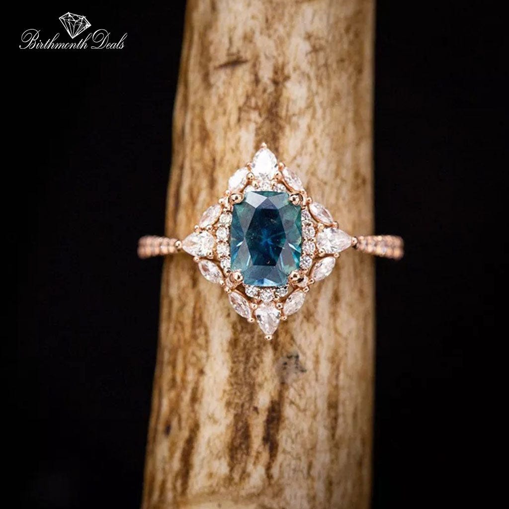 March Aquamarine Birthstone Ring - Birthmonth Deals