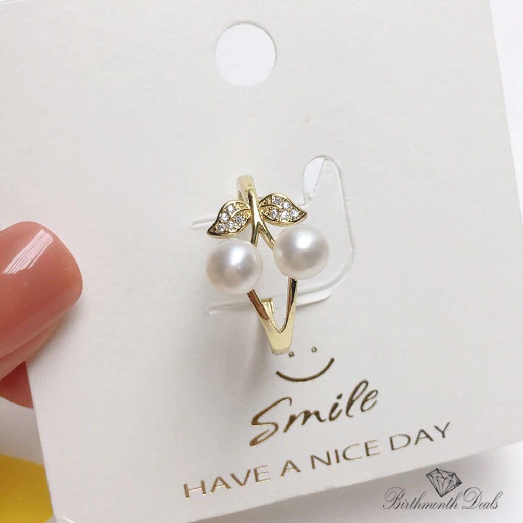 June Pearl Birthstone Ring - Birthmonth Deals