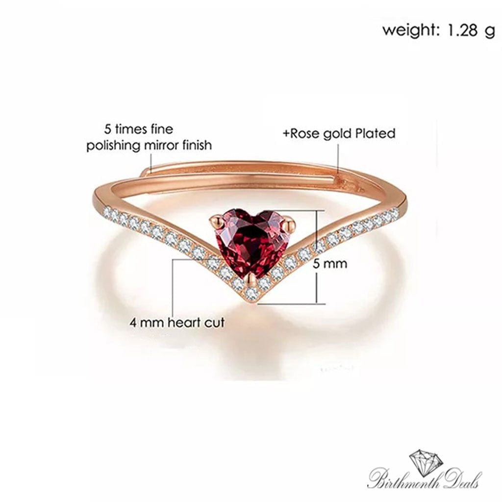 July Ruby Birthstone Ring - Birthmonth Deals