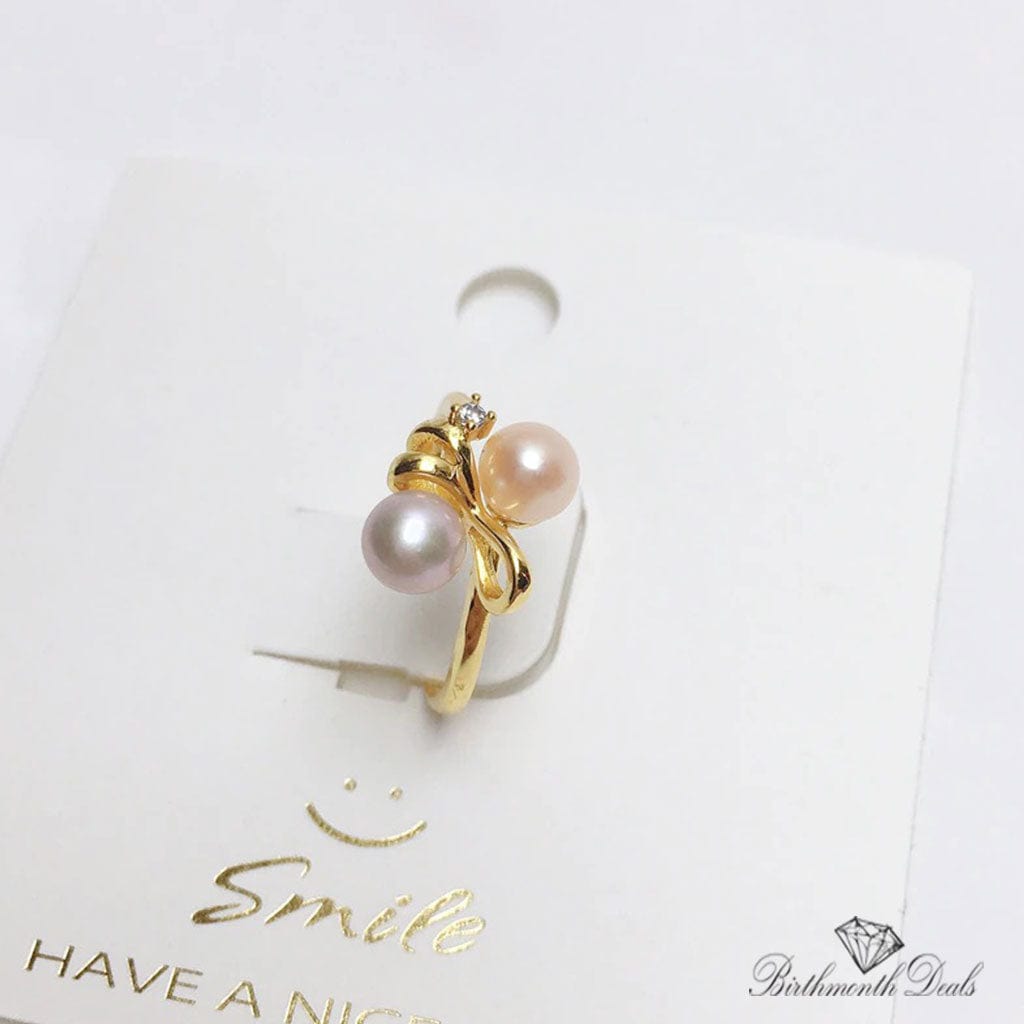 June Pearl Birthstone Ring - Birthmonth Deals