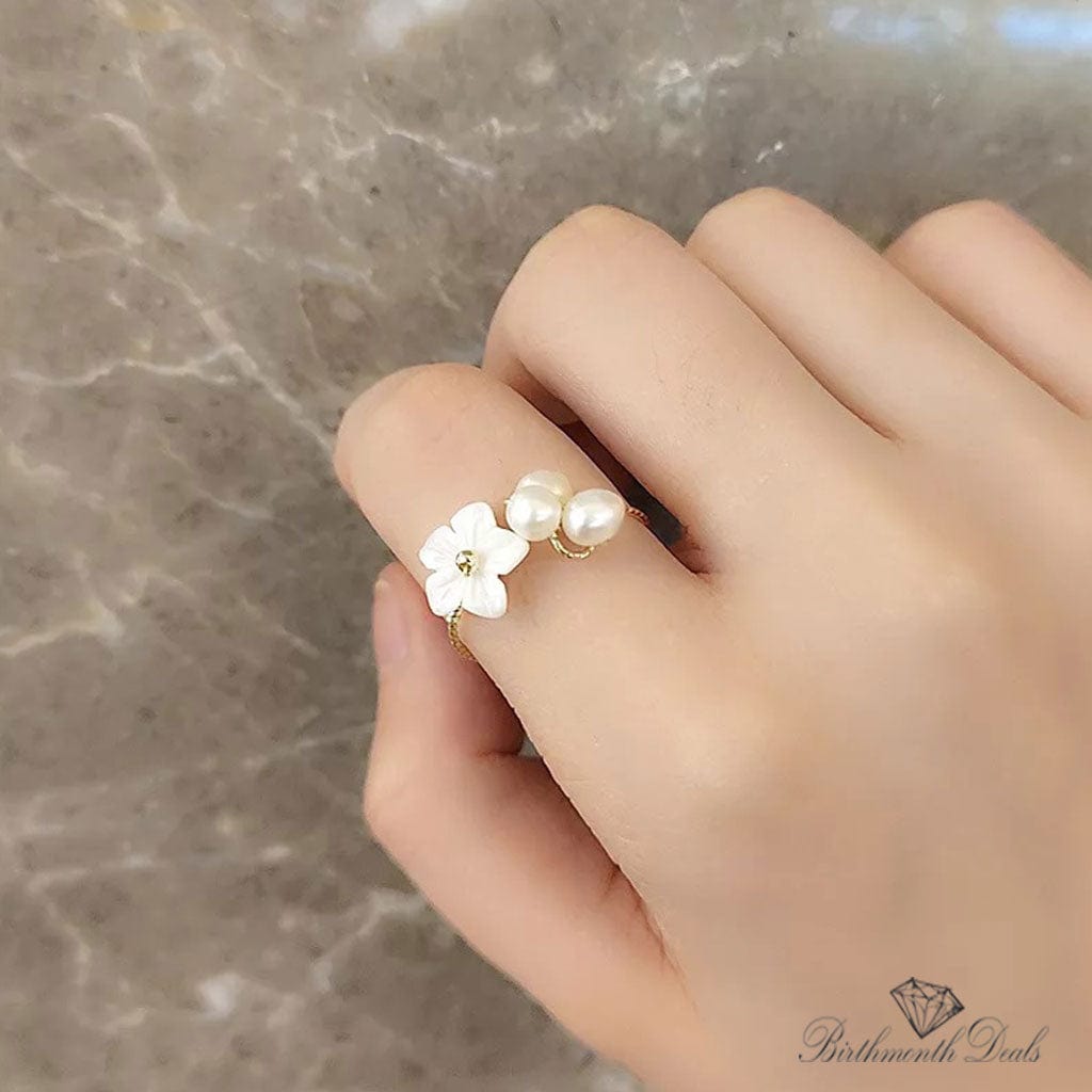 June Pearl Birthstone Ring - Birthmonth Deals