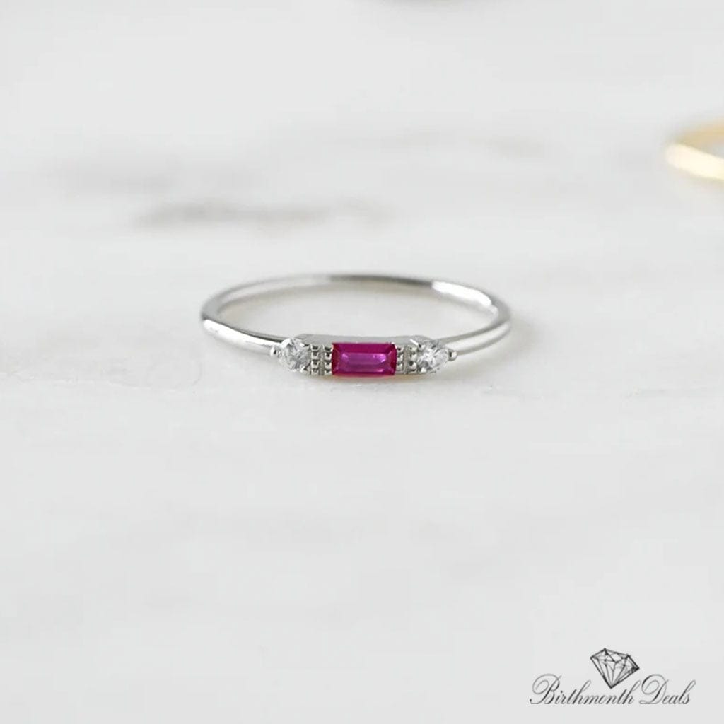 July Ruby Birthstone Ring - Birthmonth Deals