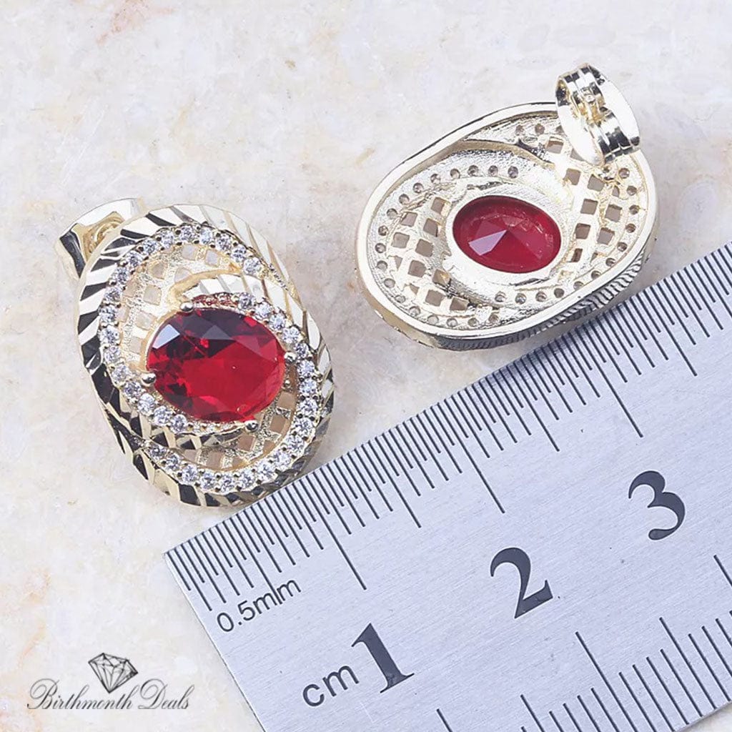 July Ruby Birthstone Jewelry Set - Birthmonth Deals