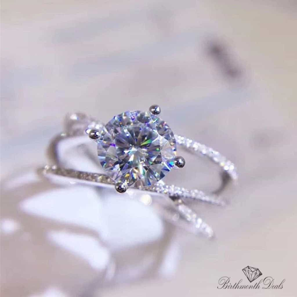 April Diamond Birthstone Ring - Birthmonth Deals